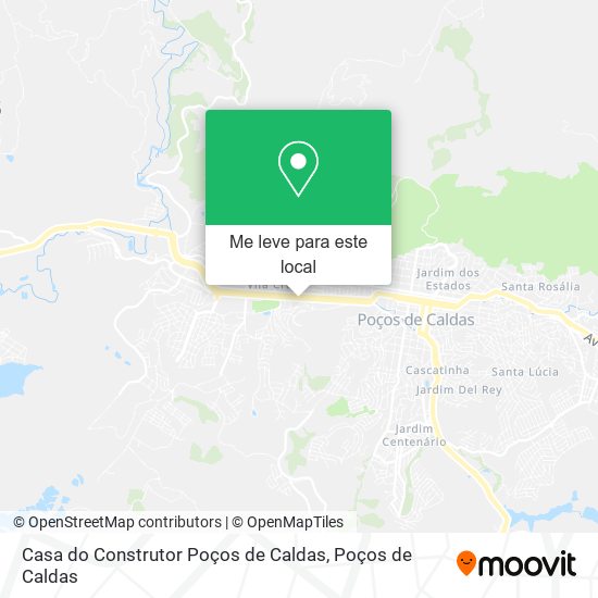 Casa do Construtor Poços de Caldas mapa