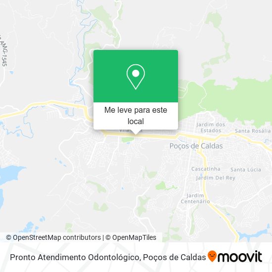 Pronto Atendimento Odontológico mapa