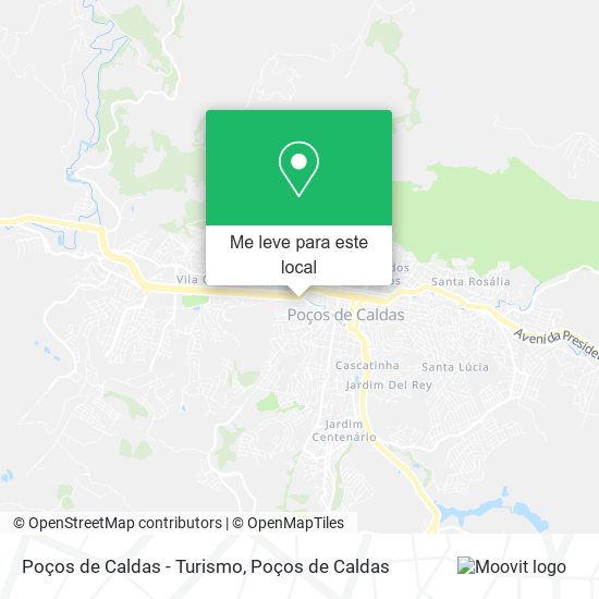 Poços de Caldas - Turismo mapa