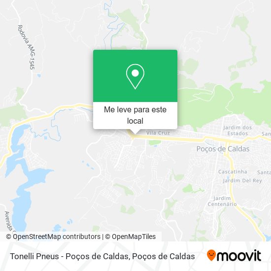 Tonelli Pneus - Poços de Caldas mapa