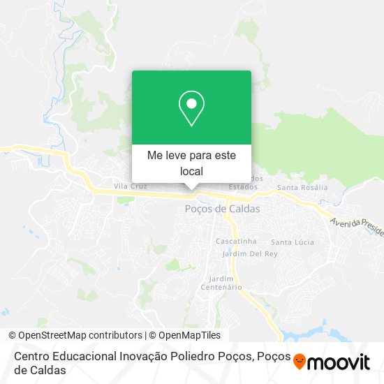 Centro Educacional Inovação Poliedro Poços mapa