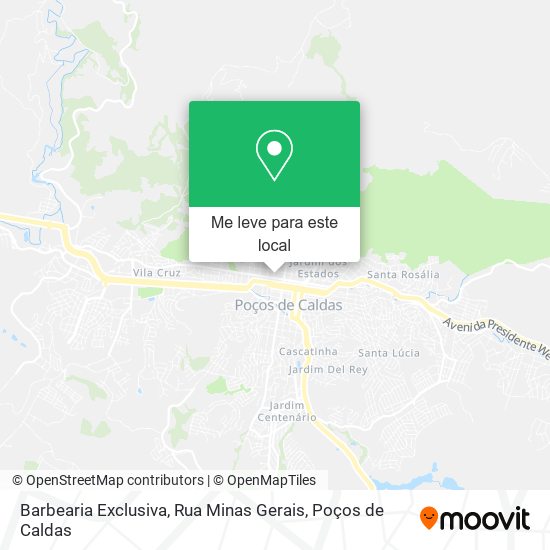 Barbearia Exclusiva, Rua Minas Gerais mapa