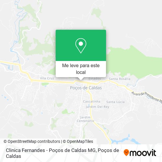 Clinica Fernandes - Poços de Caldas MG mapa