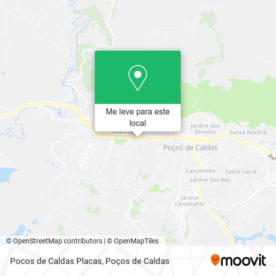 Pocos de Caldas Placas mapa
