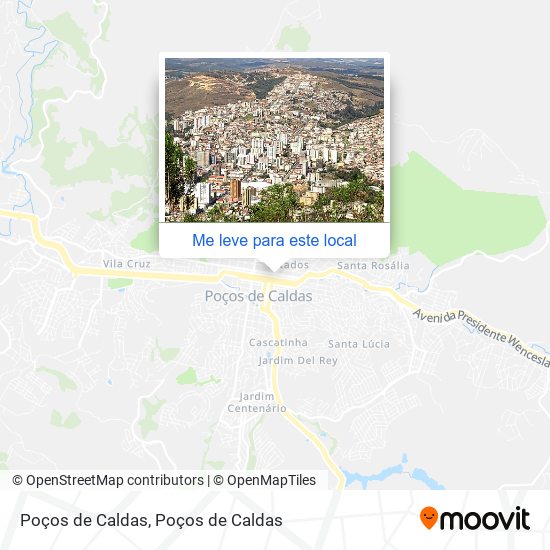 Poços de Caldas mapa