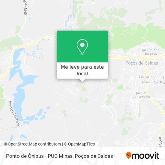 Ponto de Ônibus - PUC Minas mapa