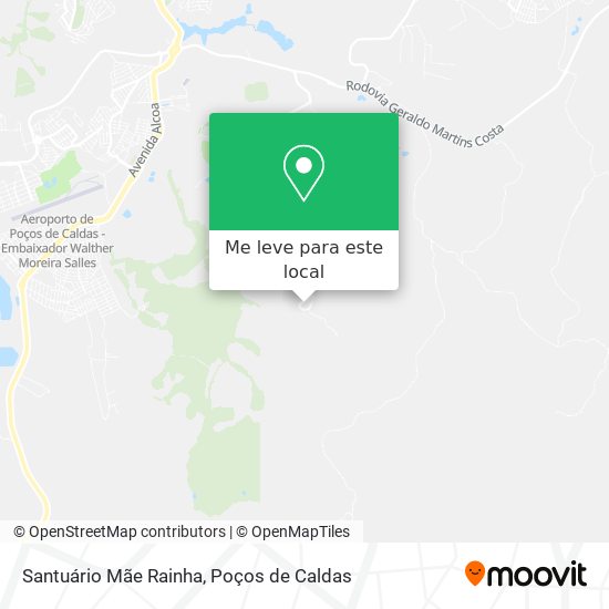 Santuário Mãe Rainha mapa