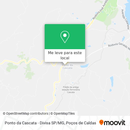 Ponto da Cascata - Divisa SP / MG mapa