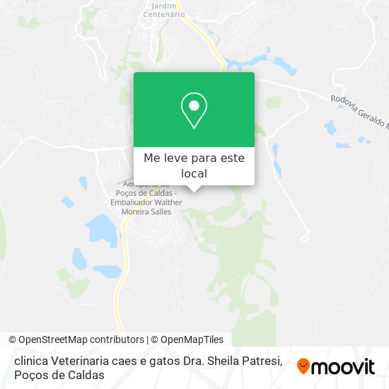 clinica Veterinaria caes e gatos Dra. Sheila Patresi mapa