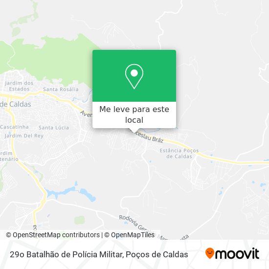 29o Batalhão de Polícia Militar mapa