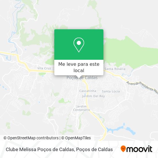 Clube Melissa Poços de Caldas mapa