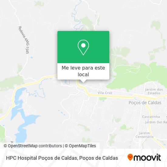 HPC Hospital Poços de Caldas mapa