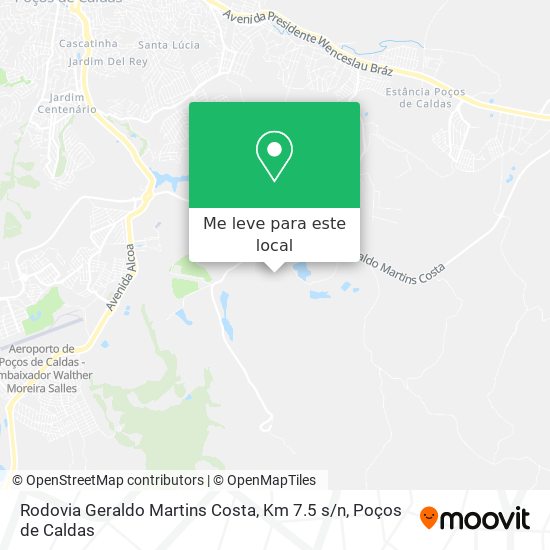 Rodovia Geraldo Martins Costa, Km 7.5 s / n mapa