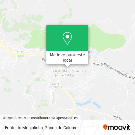 Fonte do Monjolinho mapa