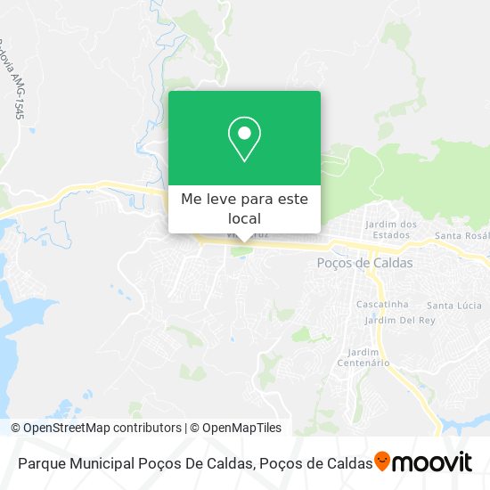 Parque Municipal Poços De Caldas mapa
