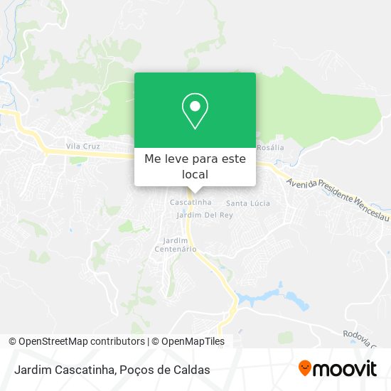 Jardim Cascatinha mapa