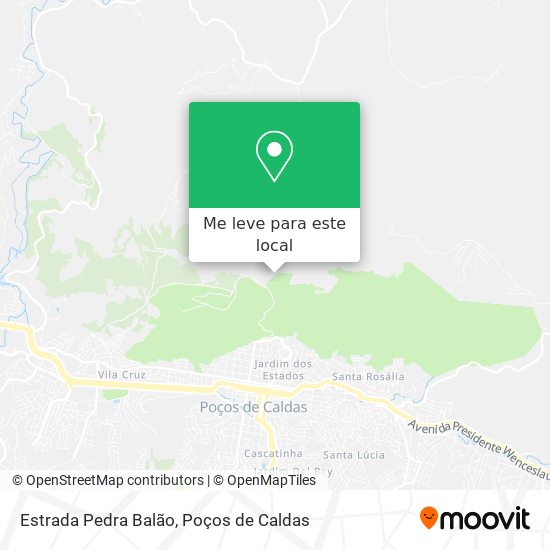 Estrada Pedra Balão mapa