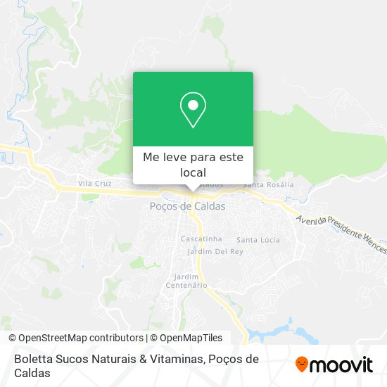 Boletta Sucos Naturais & Vitaminas mapa