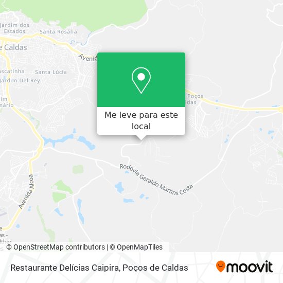 Restaurante Delícias Caipira mapa