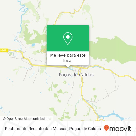 Restaurante Recanto das Massas, Rua Junqueiras, 567 Região Urbana Homogênea IX Poços de Caldas-MG 37701-033 mapa