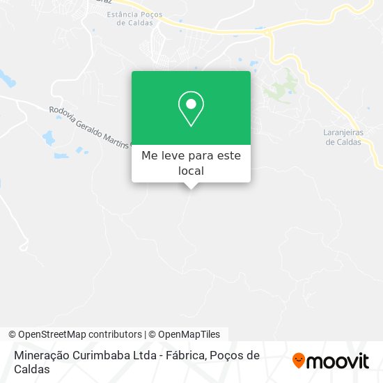 Mineração Curimbaba Ltda - Fábrica mapa