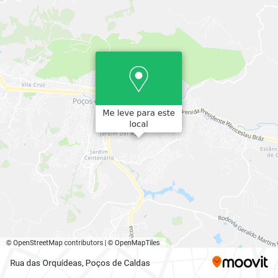 Rua das Orquídeas mapa