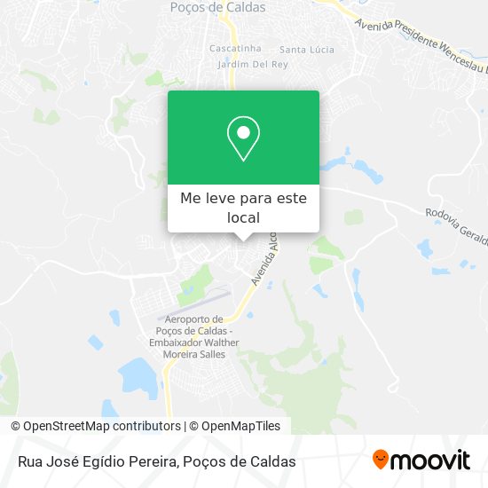 Rua José Egídio Pereira mapa