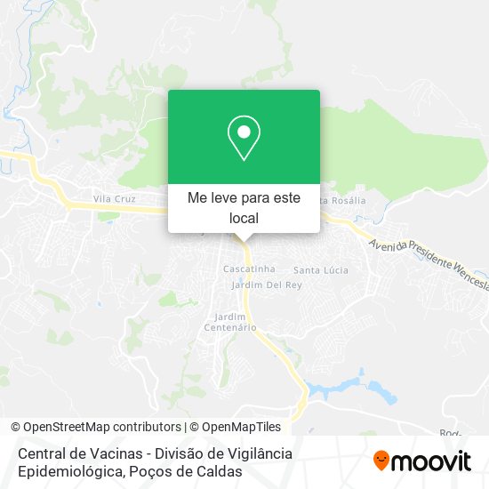 Central de Vacinas - Divisão de Vigilância Epidemiológica mapa