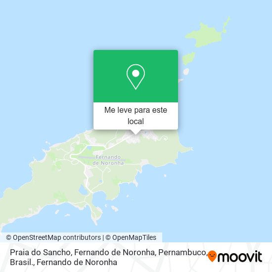 Praia do Sancho, Fernando de Noronha, Pernambuco, Brasil. mapa