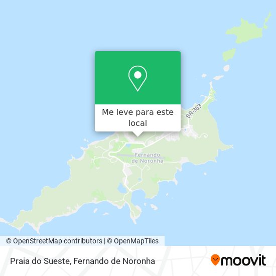 Praia do Sueste mapa