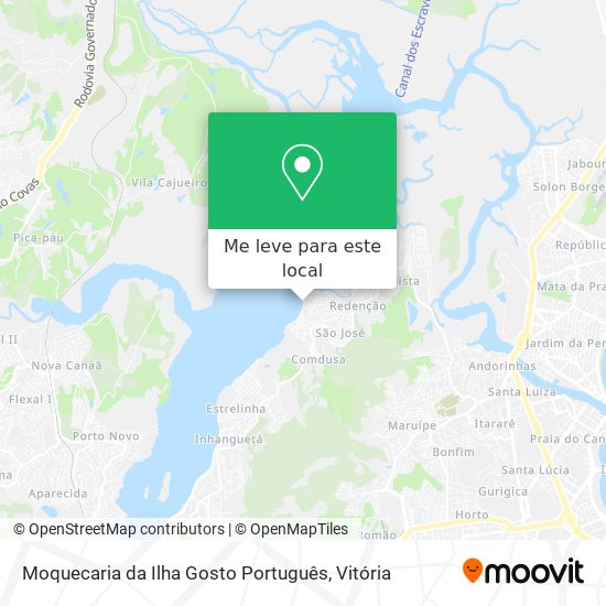 Moquecaria da Ilha Gosto Português mapa