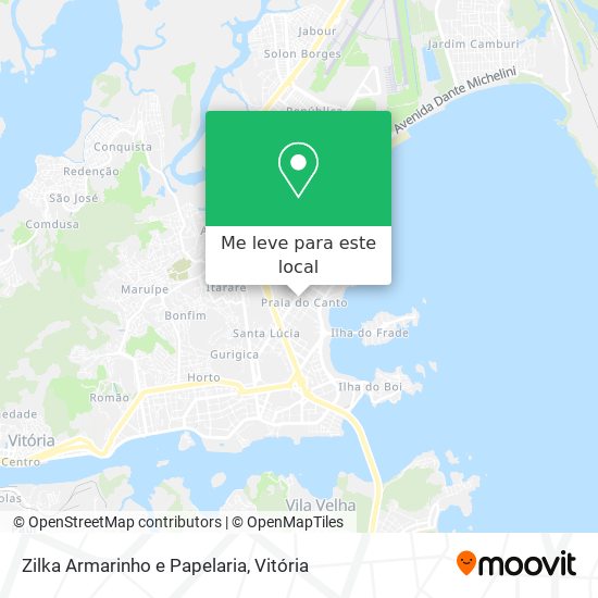 Zilka Armarinho e Papelaria mapa