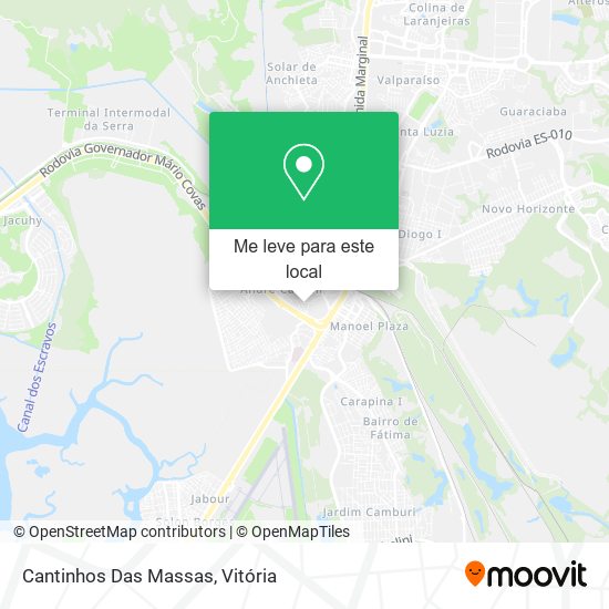 Cantinhos Das Massas mapa
