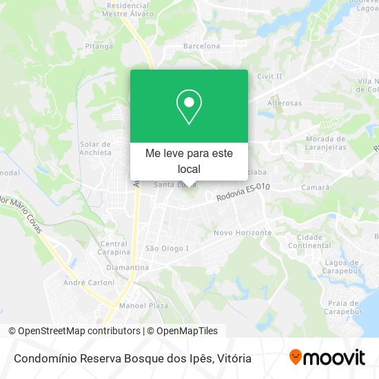 Condomínio Reserva Bosque dos Ipês mapa
