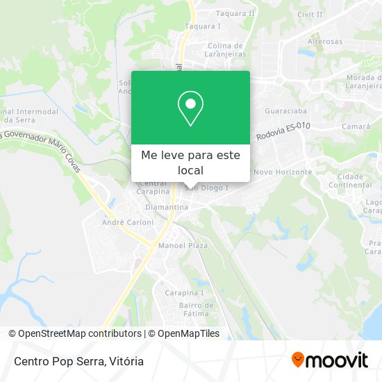 Centro Pop Serra mapa