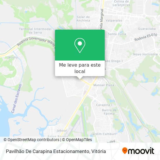 Pavilhão De Carapina Estacionamento mapa