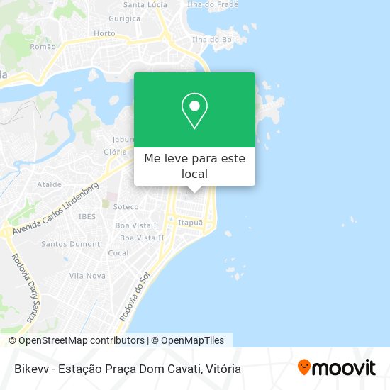 Bikevv - Estação Praça Dom Cavati mapa