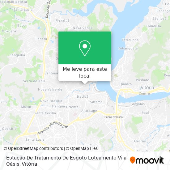 Estação De Tratamento De Esgoto Loteamento Vila Oásis mapa