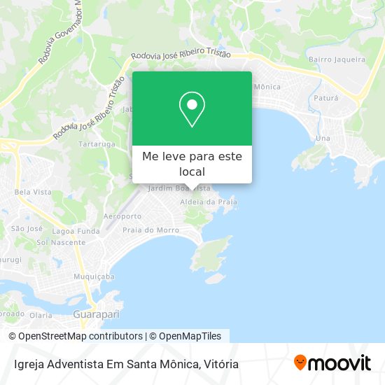 Igreja Adventista Em Santa Mônica mapa