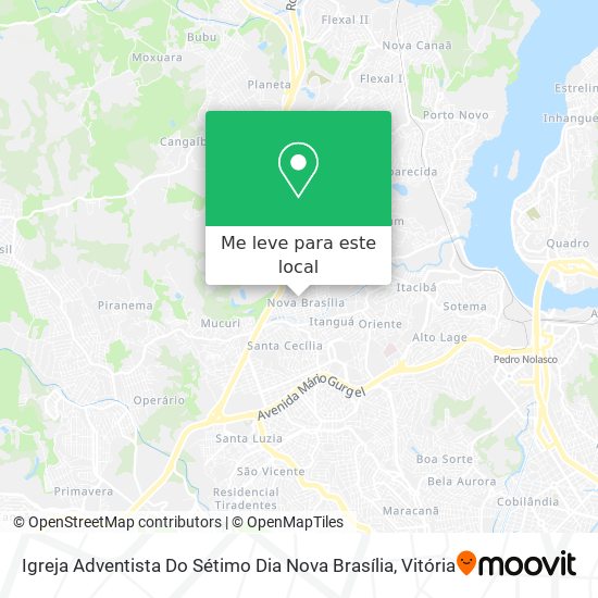 Igreja Adventista Do Sétimo Dia Nova Brasília mapa