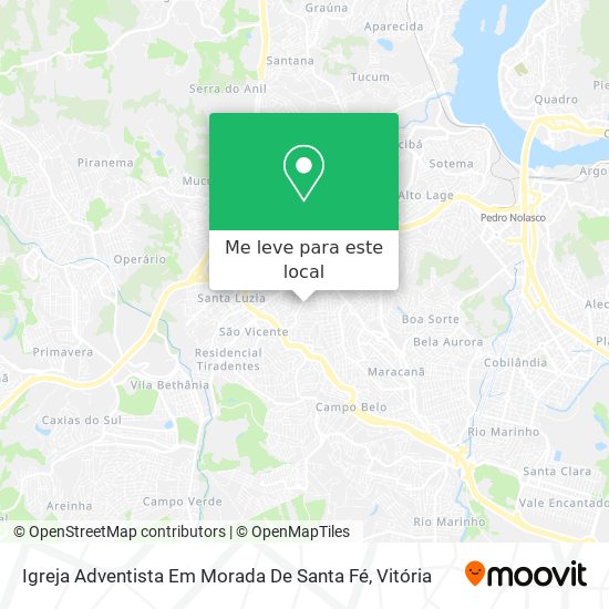 Igreja Adventista Em Morada De Santa Fé mapa