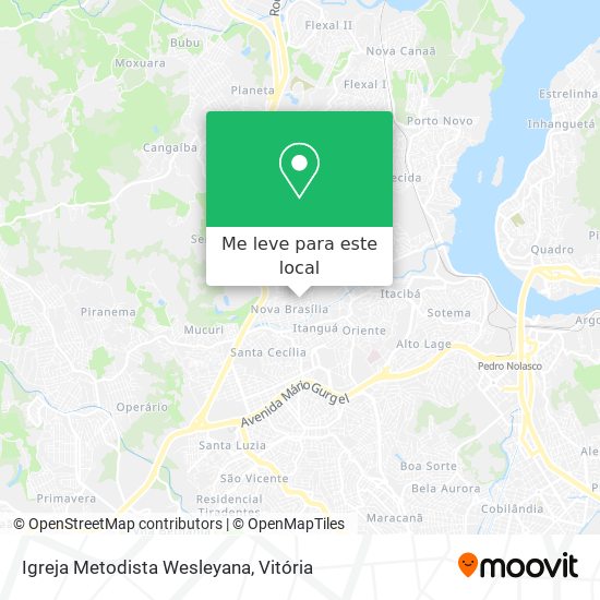 Igreja Metodista Wesleyana mapa