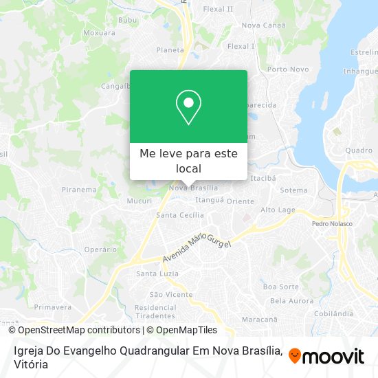 Igreja Do Evangelho Quadrangular Em Nova Brasília mapa