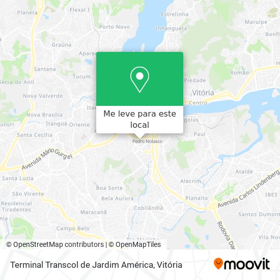 Terminal Transcol de Jardim América mapa