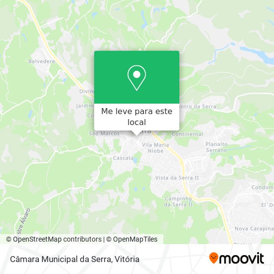 Câmara Municipal da Serra mapa
