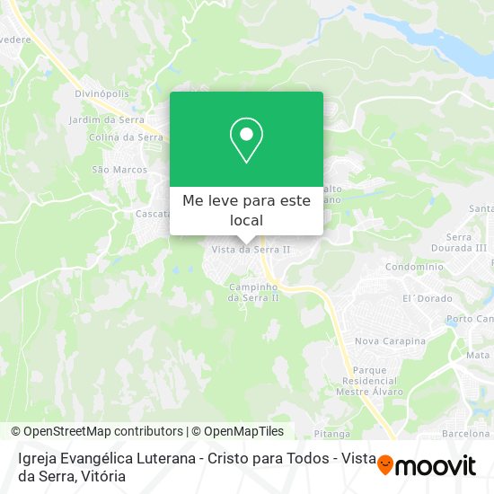Igreja Evangélica Luterana - Cristo para Todos - Vista da Serra mapa
