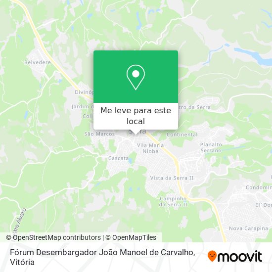 Fórum Desembargador João Manoel de Carvalho mapa