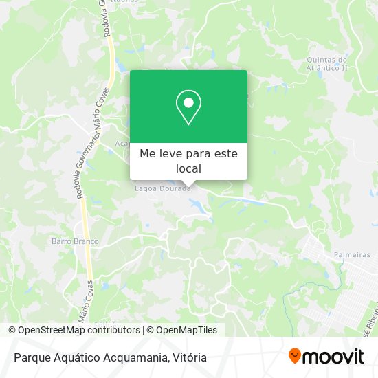 Parque Aquático Acquamania mapa