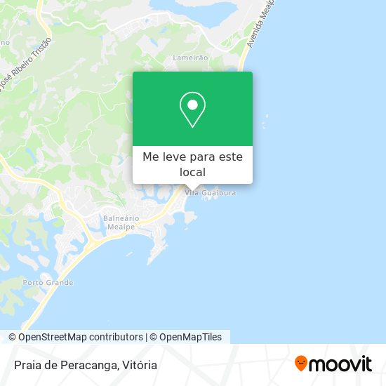 Praia de Peracanga mapa