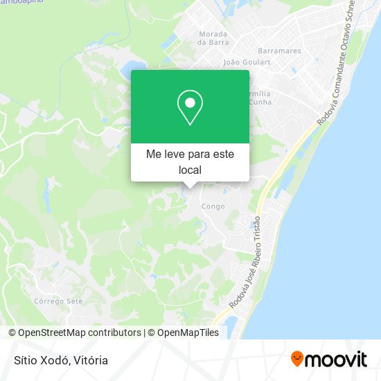 Sítio Xodó mapa